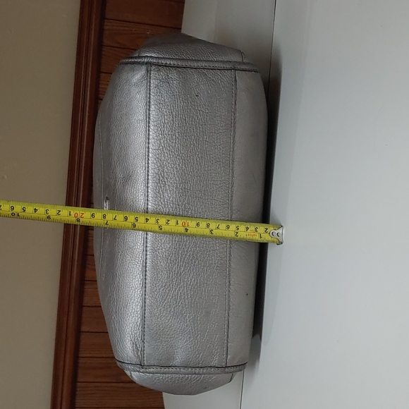 Coach New York Metallic Leather Large Shoulder Bag - Picture 12 of 17